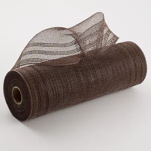 10" Border Stripe Mesh: Chocolate Brown