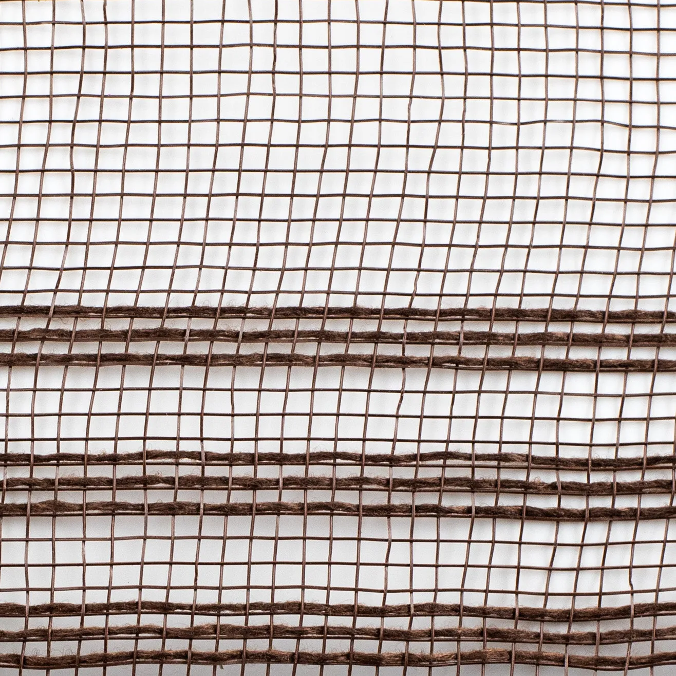 10" Border Stripe Mesh: Chocolate Brown