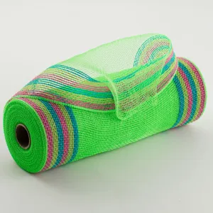 10" Border Stripe Mesh: Lime, Hot Pink, Fresh Green, Turquoise