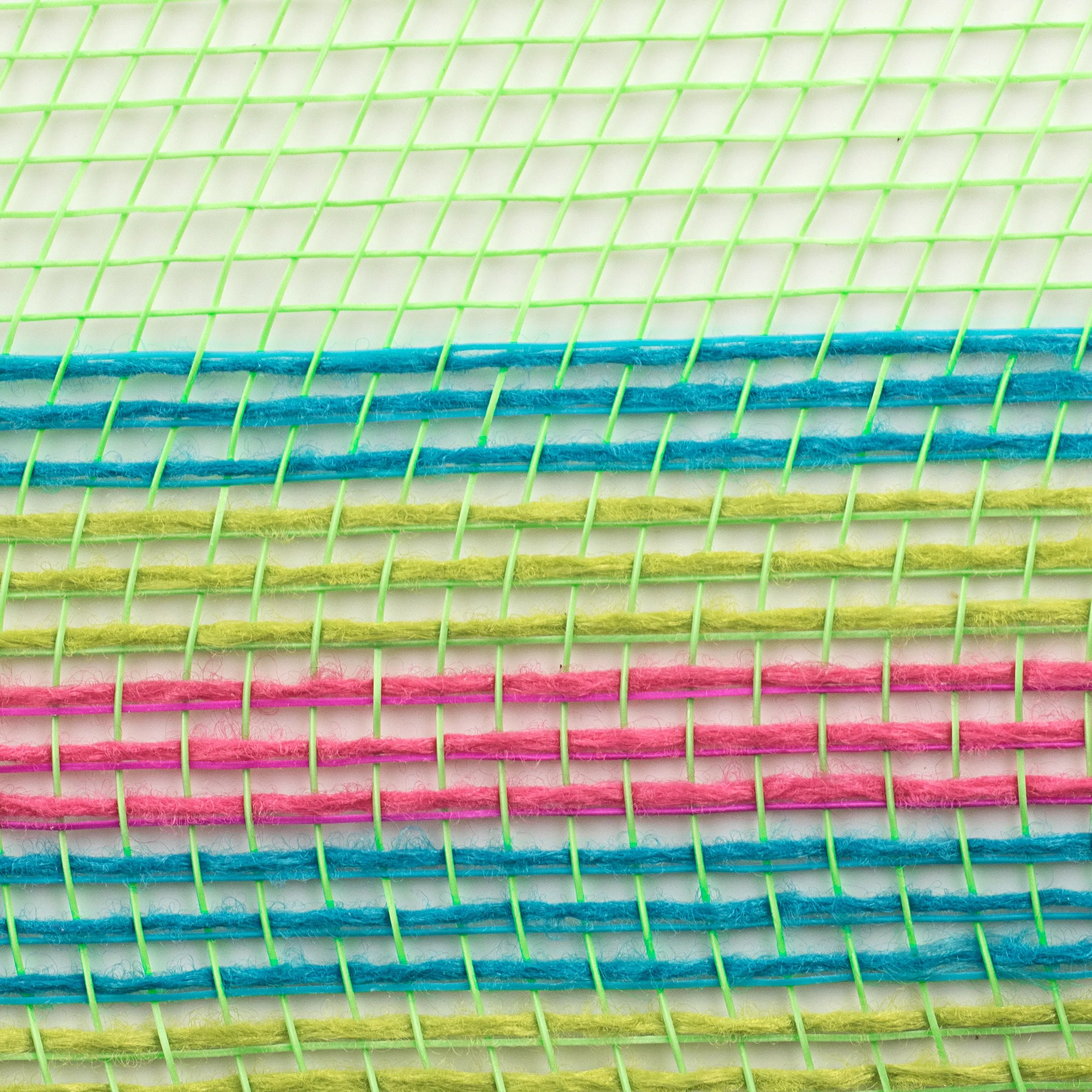 10" Border Stripe Mesh: Lime, Hot Pink, Fresh Green, Turquoise