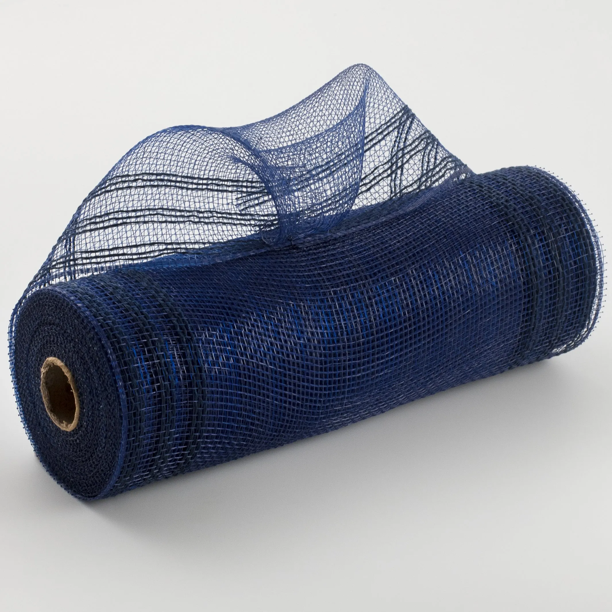 10" Border Stripe Mesh: Navy Blue