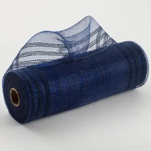 10" Border Stripe Mesh: Navy Blue