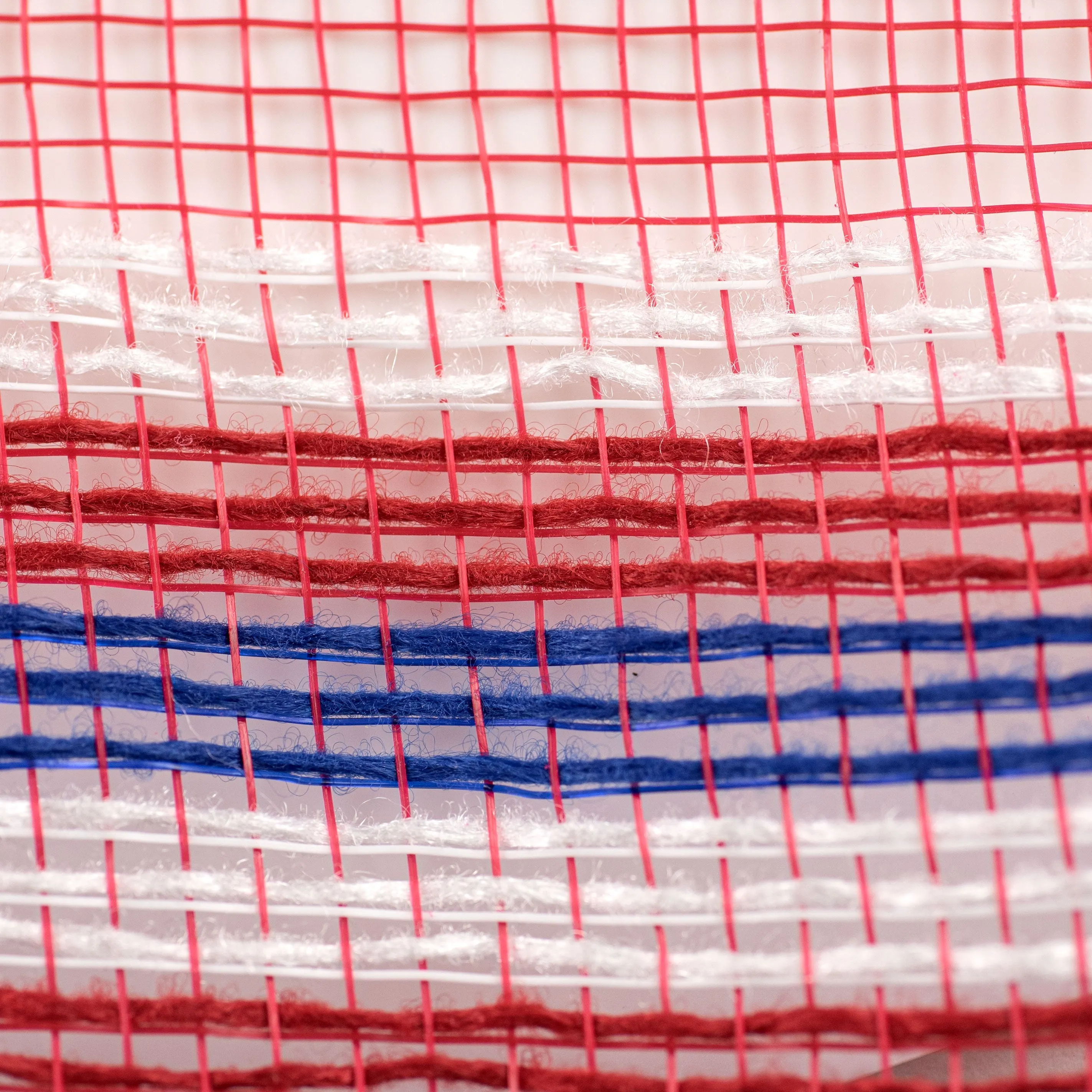 10" Border Stripe Mesh: Red, White, Blue
