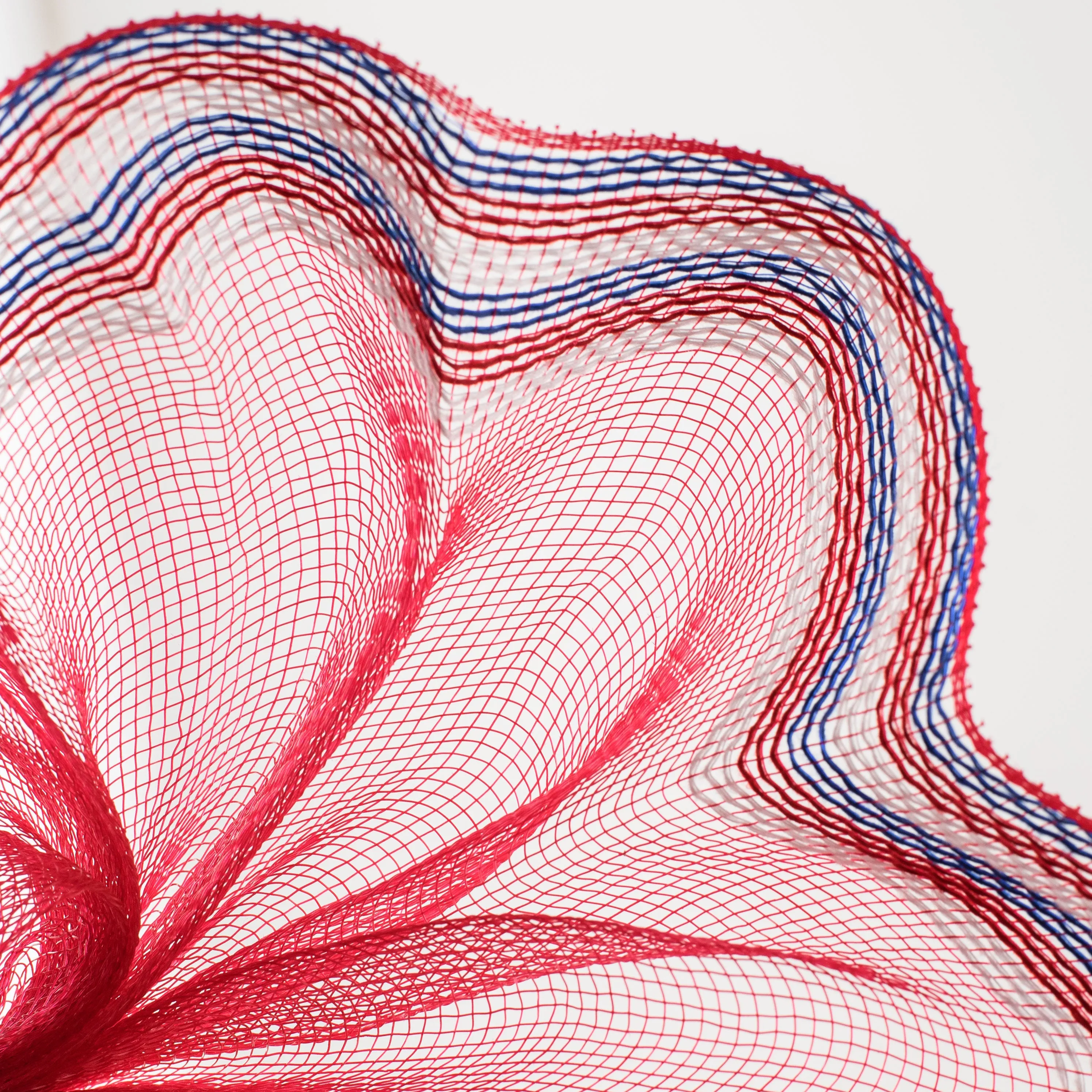 10" Border Stripe Mesh: Red, White, Blue