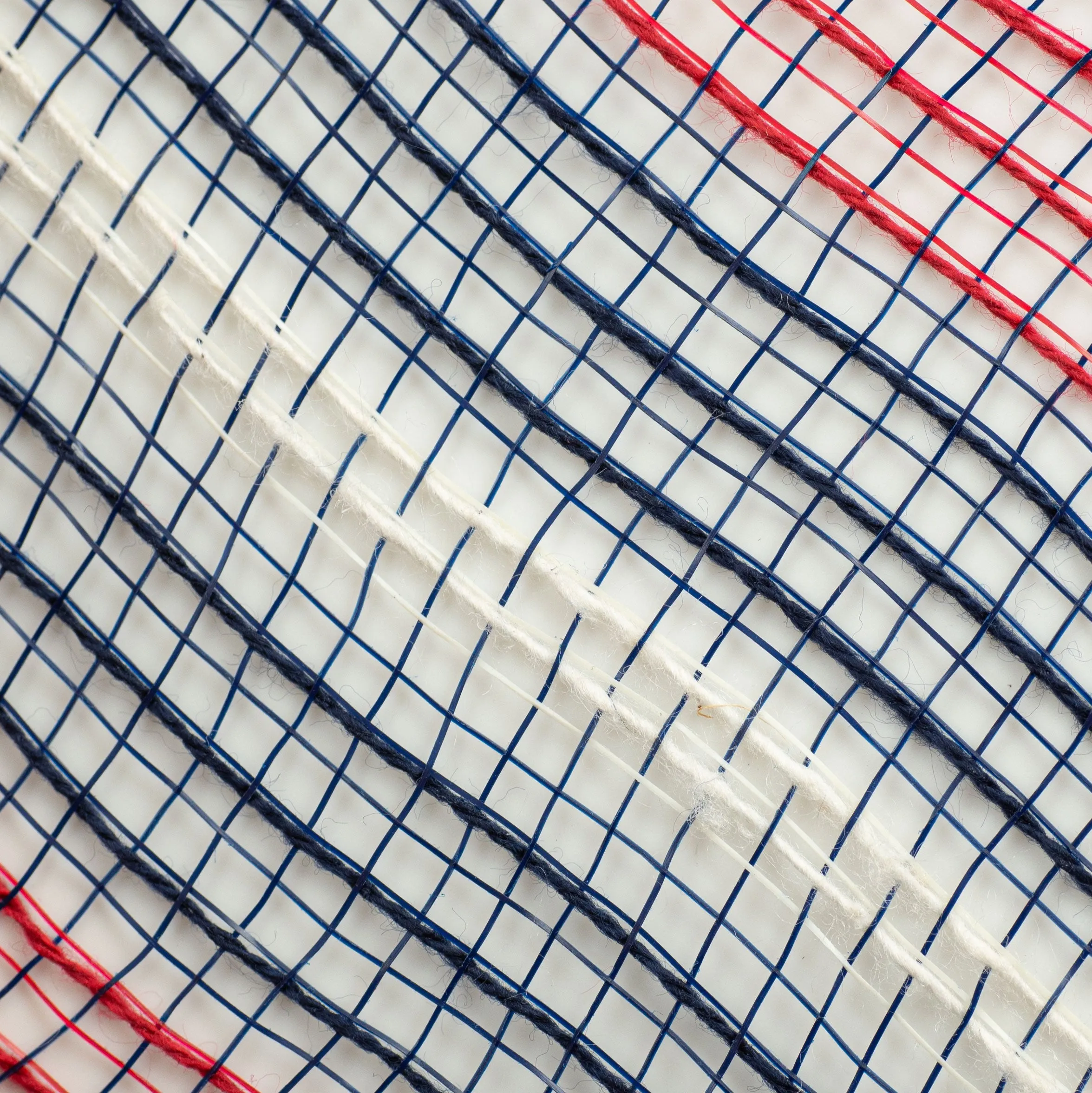 10" Fabric Bold Stripe Mesh: Navy, Red, White