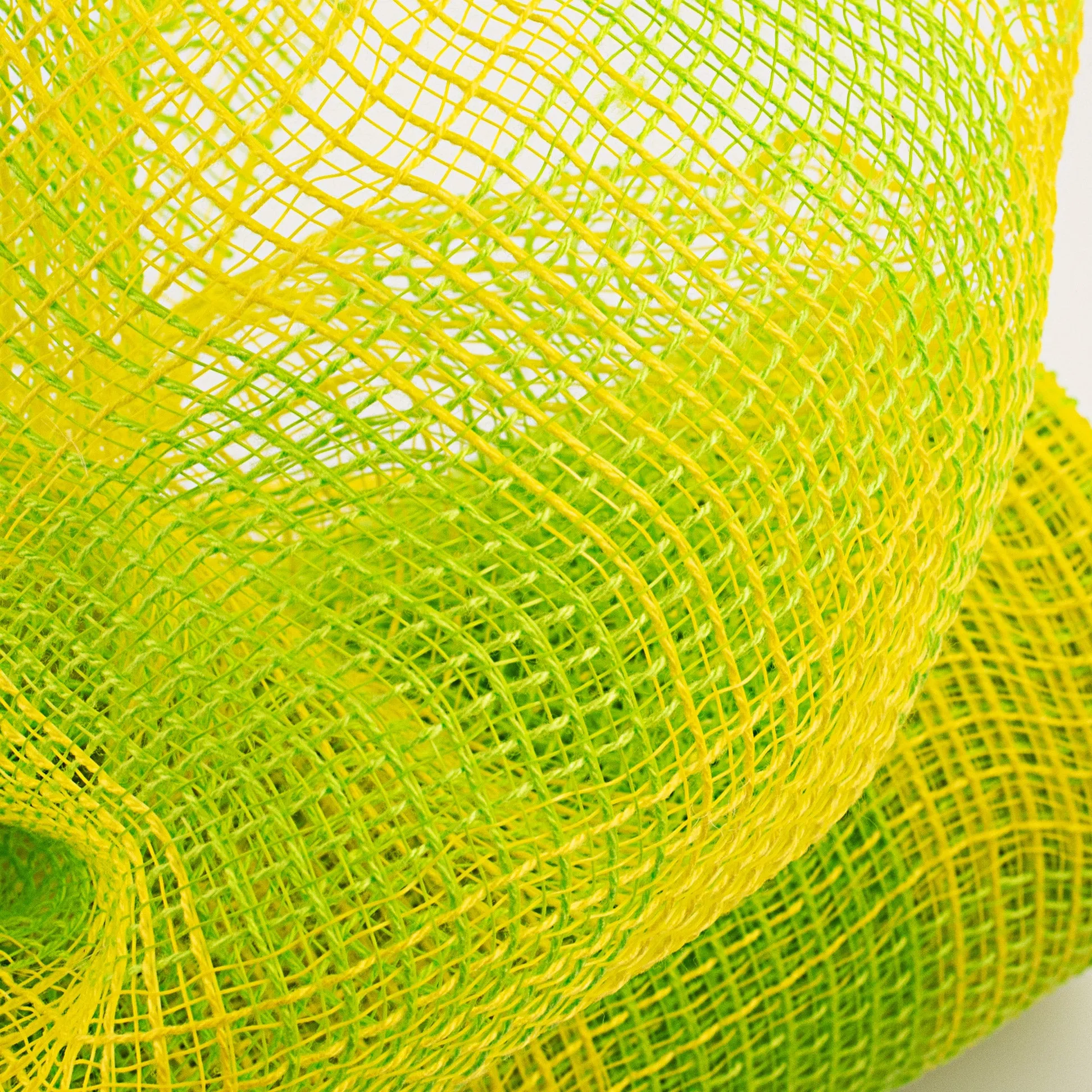 10" Fabric Mesh: Lime & Yellow Plaid