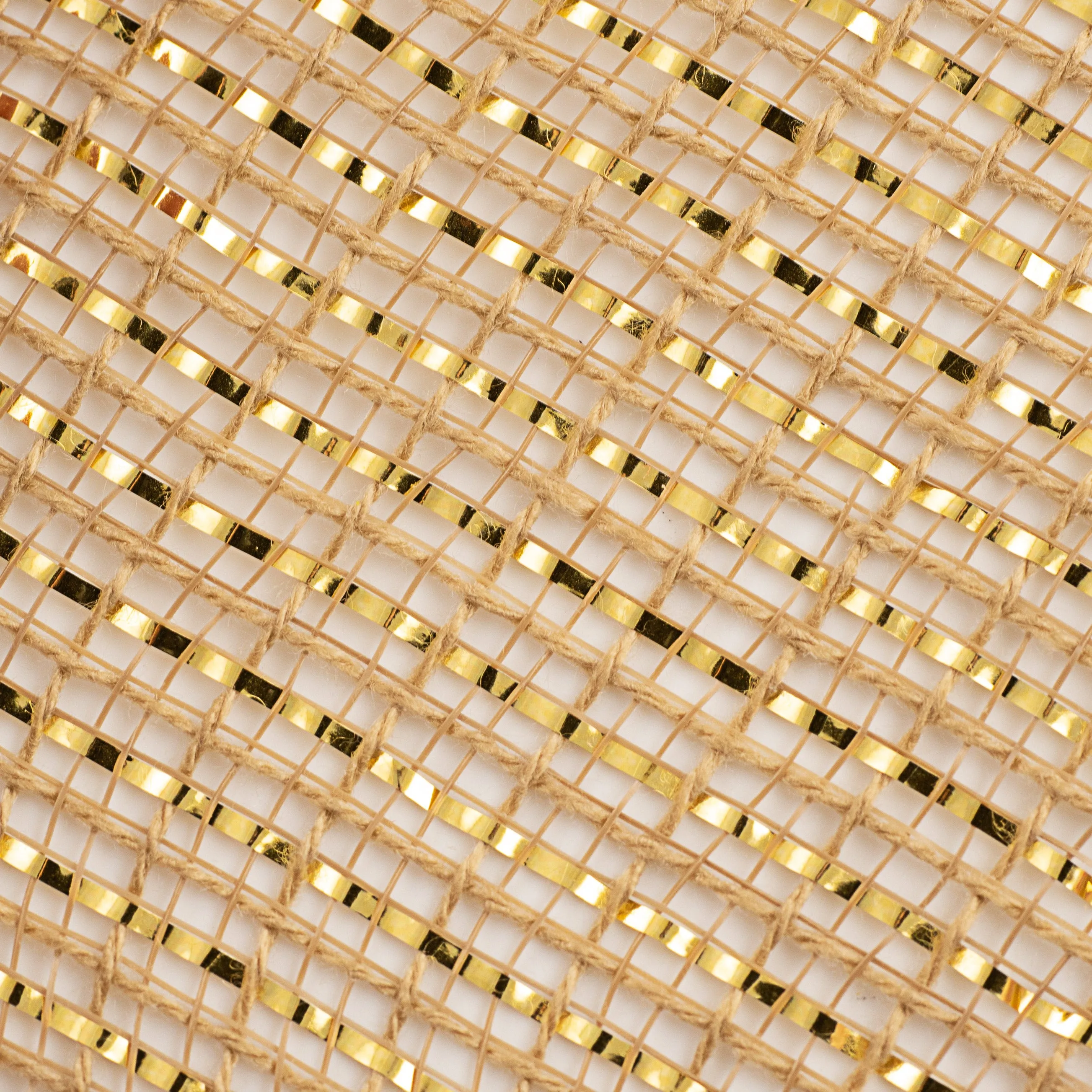 10" Fabric Mesh: Metallic Gold/Natural