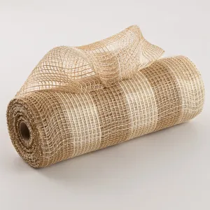 10" Fabric Mesh: Natural & Cream Check