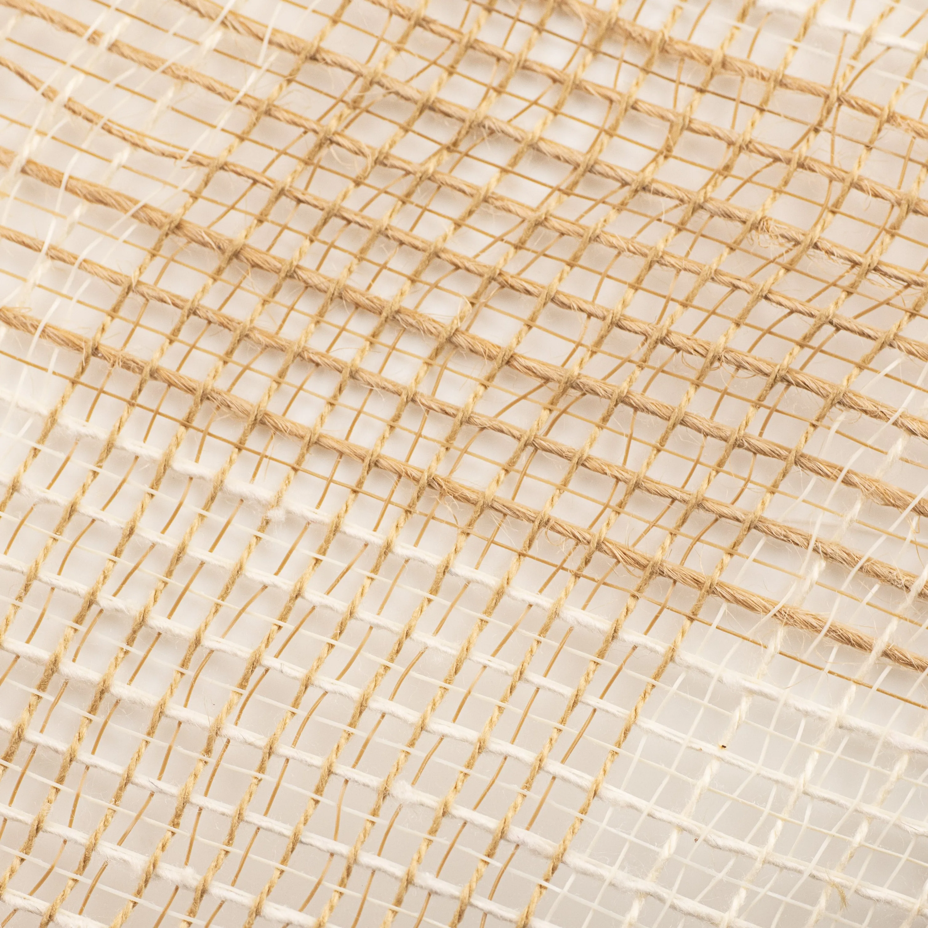 10" Fabric Mesh: Natural & Cream Check