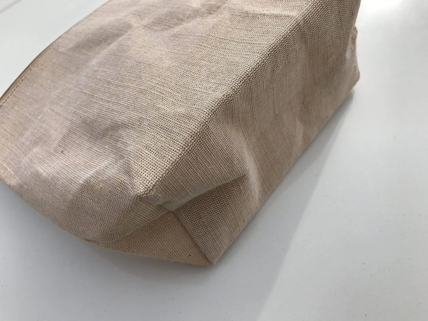 10" Jute Large Makeup Bag, Pouch Purse Cosmetic Organizer