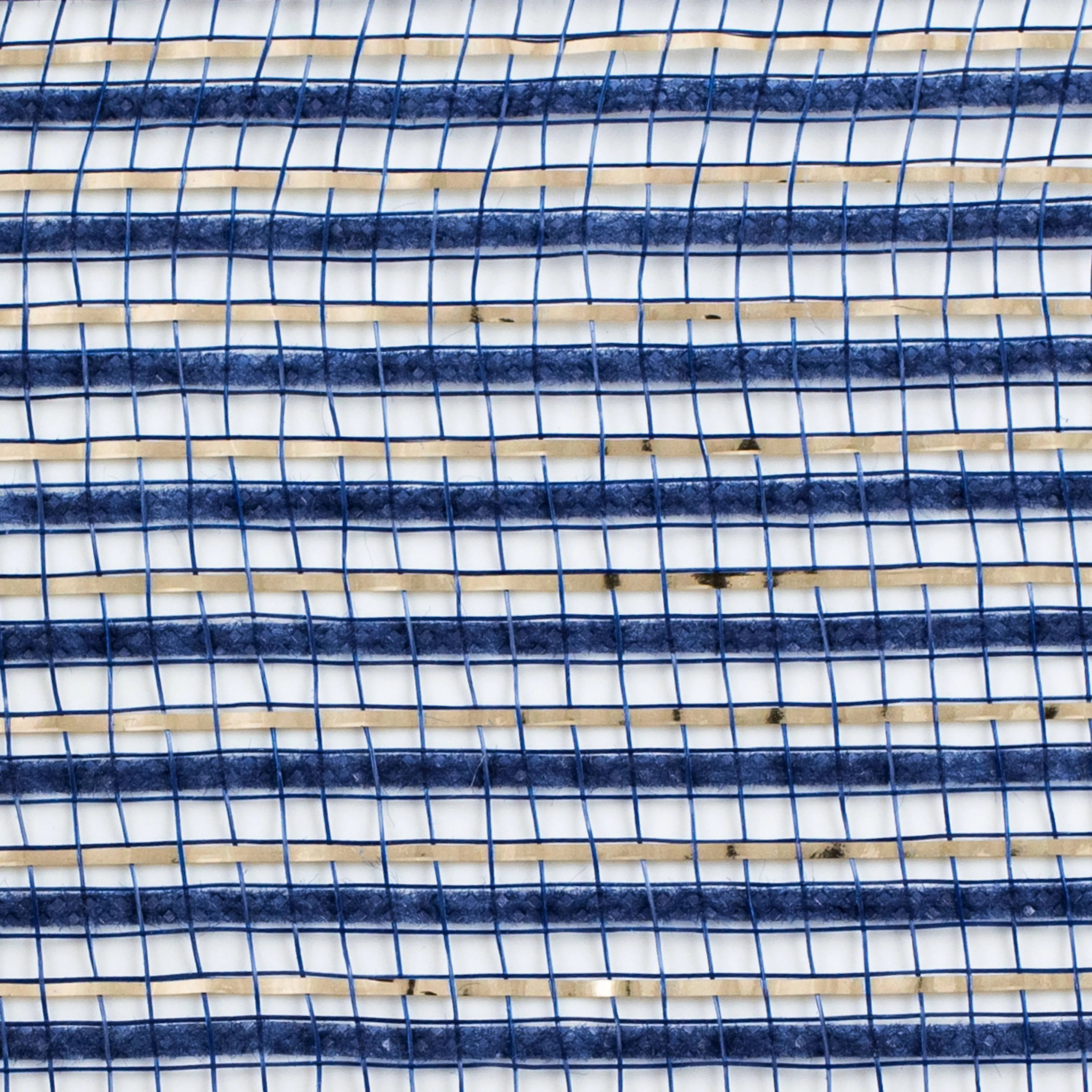 10" Metallic Breeze Mesh: Champagne & Navy Blue