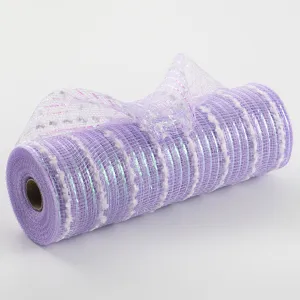 10" Metallic Snowball Mesh: Lavender & Iridescent