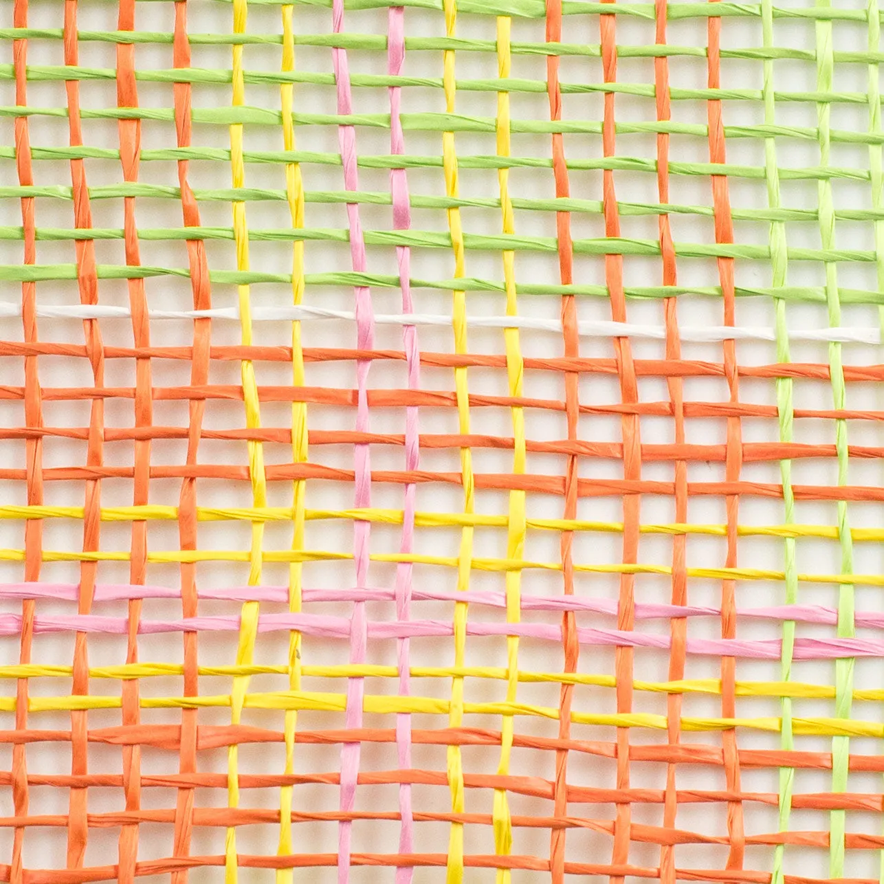10" Plaid Poly Burlap Mesh: Fresh Green, Orange, Yellow, Pink
