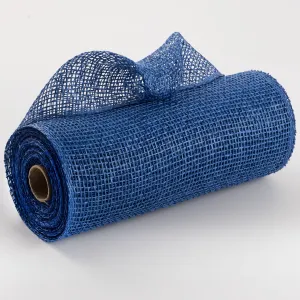 10" Poly Burlap Mesh: Royal Blue