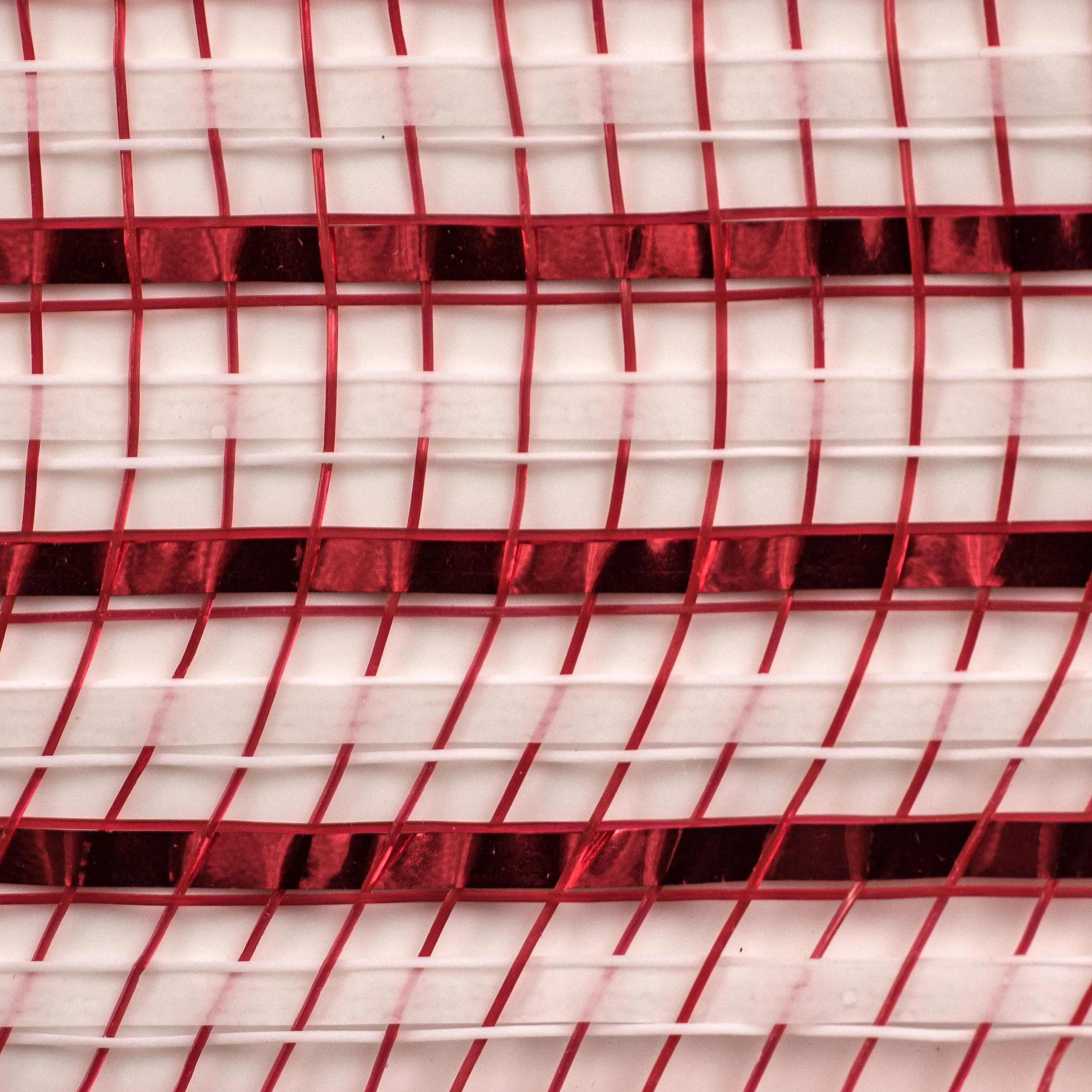 10" Poly Deco Mesh: Deluxe Wide Red/White Stripe