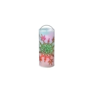 12" Battery-Operated White LED Color Changing Snowflake Christmas Lantern