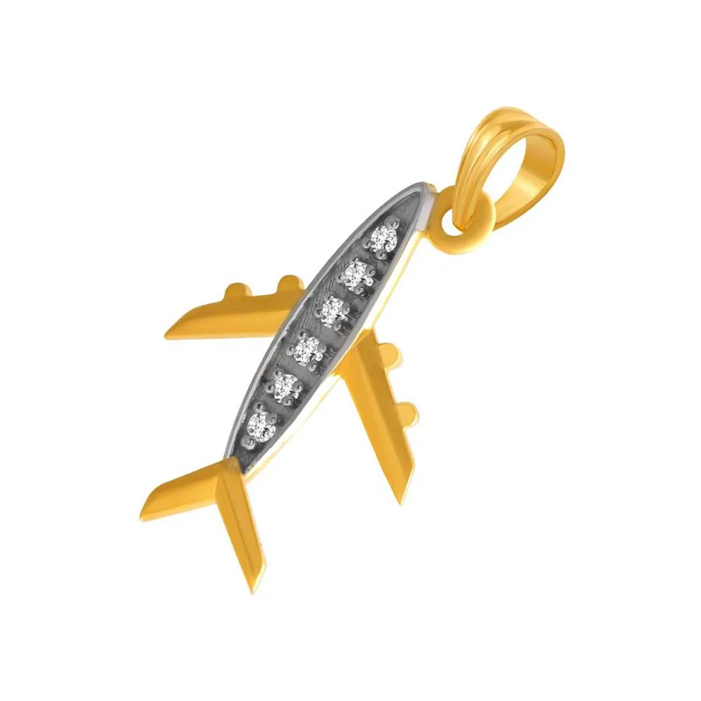 14k Aeroplane Designed Gold Pendent