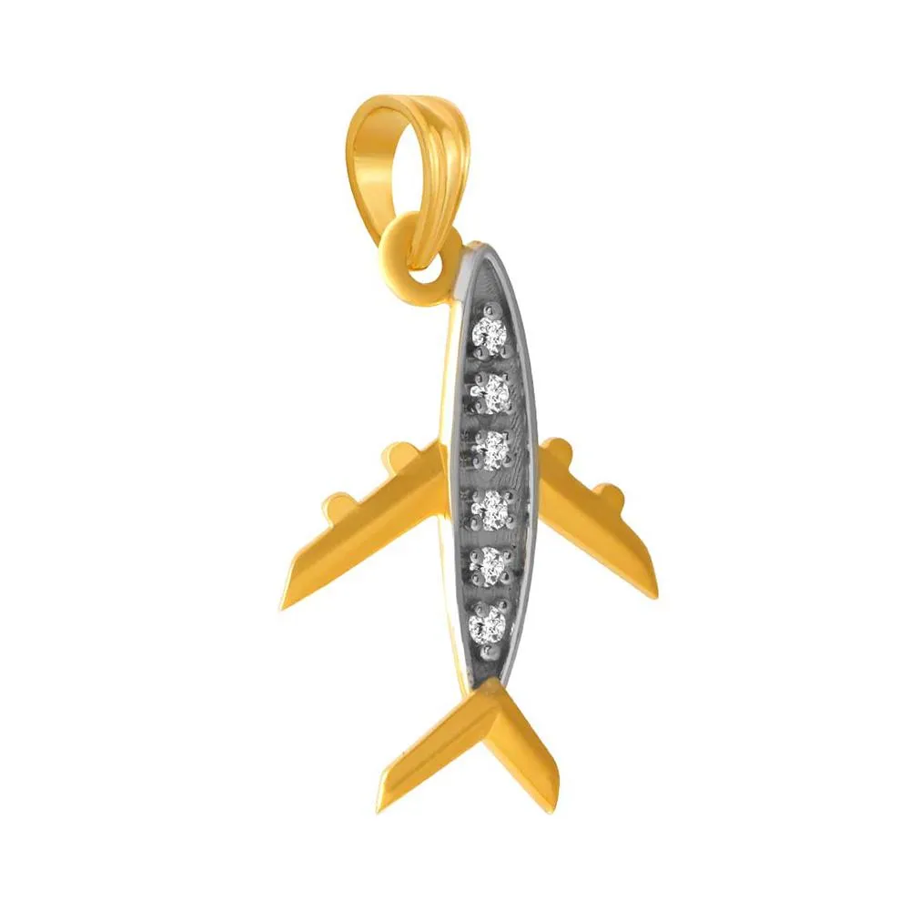 14k Aeroplane Designed Gold Pendent