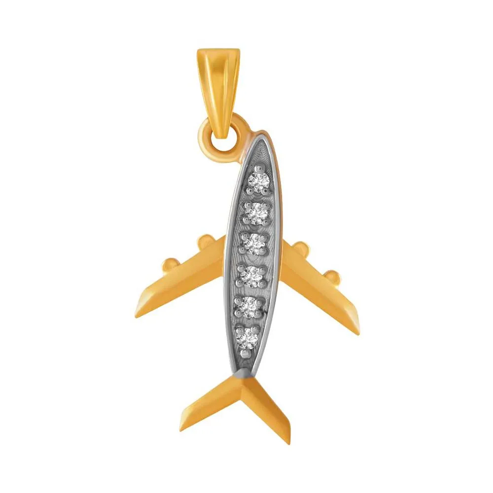 14k Aeroplane Designed Gold Pendent