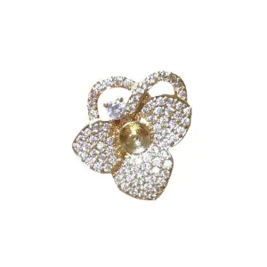 14K Gold Plated Zircon Earrings with Rhodium Plated and Electroplated Craftsmanship