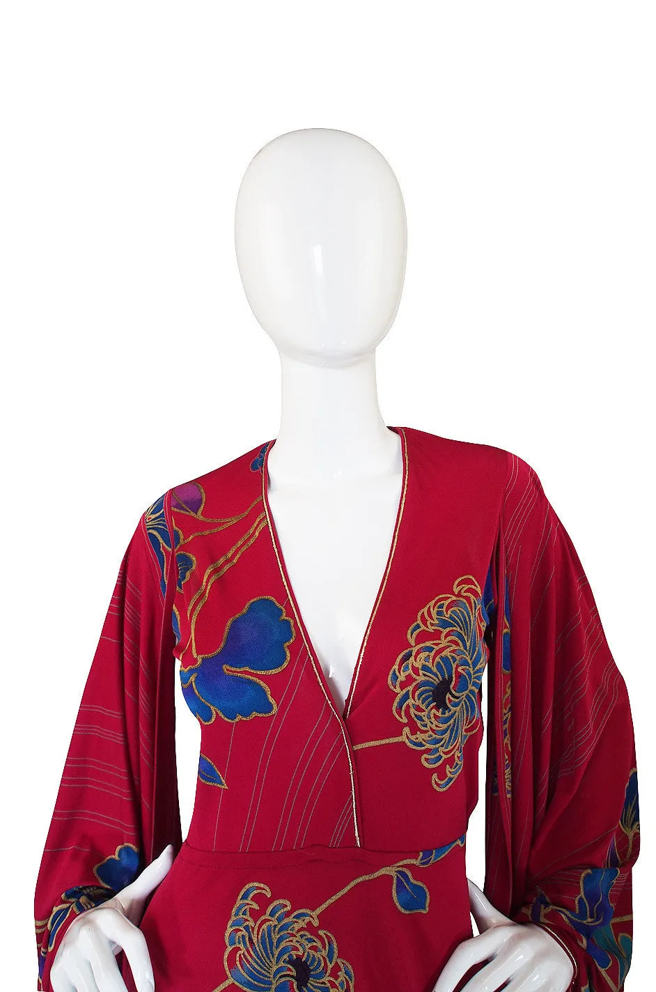 1982 Leonard Angel Sleeve Caftan Dress