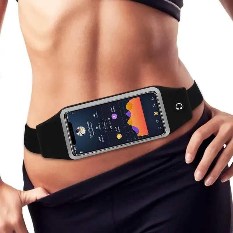 1pc, Touch Screen Fanny Pack, Multi-functional Mobile Phone Storage Waist Bag, Waterproof Sports Waist Pack For Cycling Running & Mountain Climbing With Earphone Hole