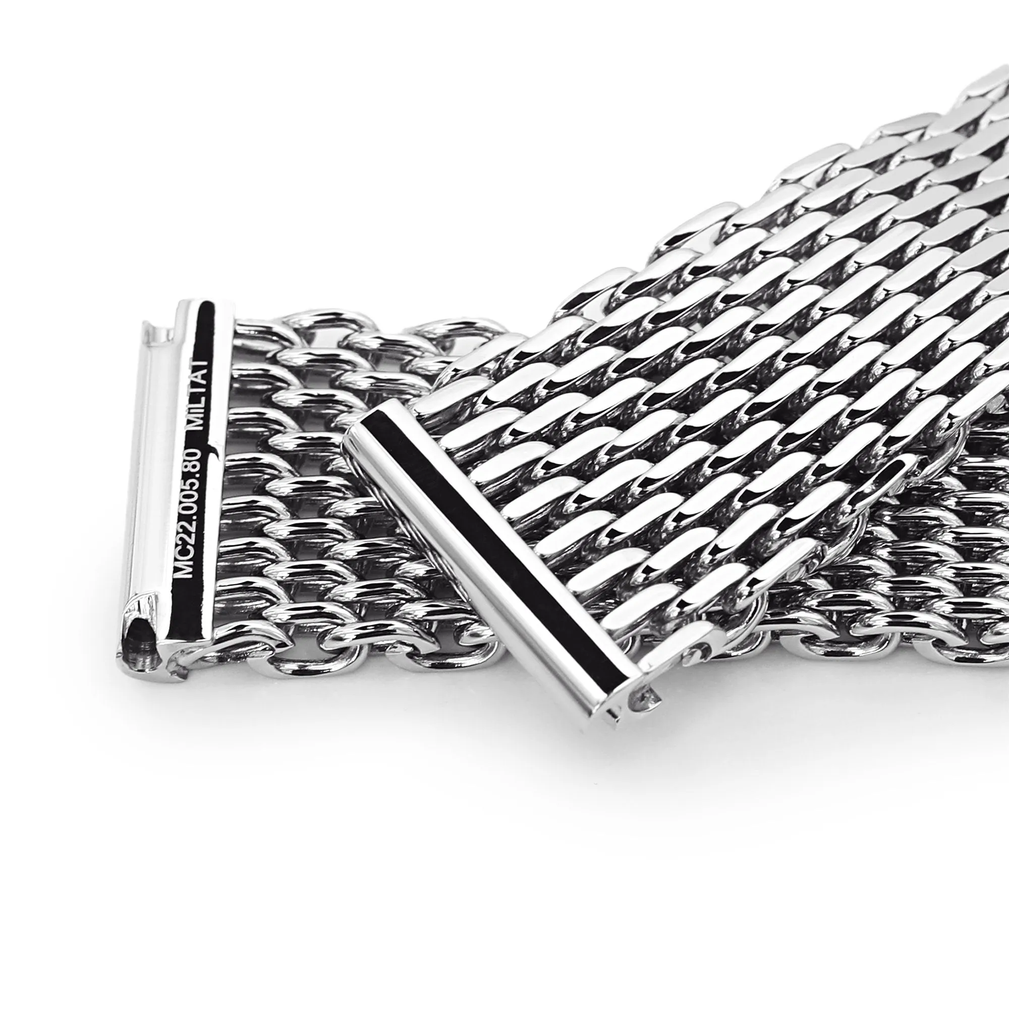 20mm Tapered Winghead SHARK Mesh Band, V-Clasp, P