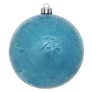2.75" Turquois Crackle Ball Ornament UV Drill 12/