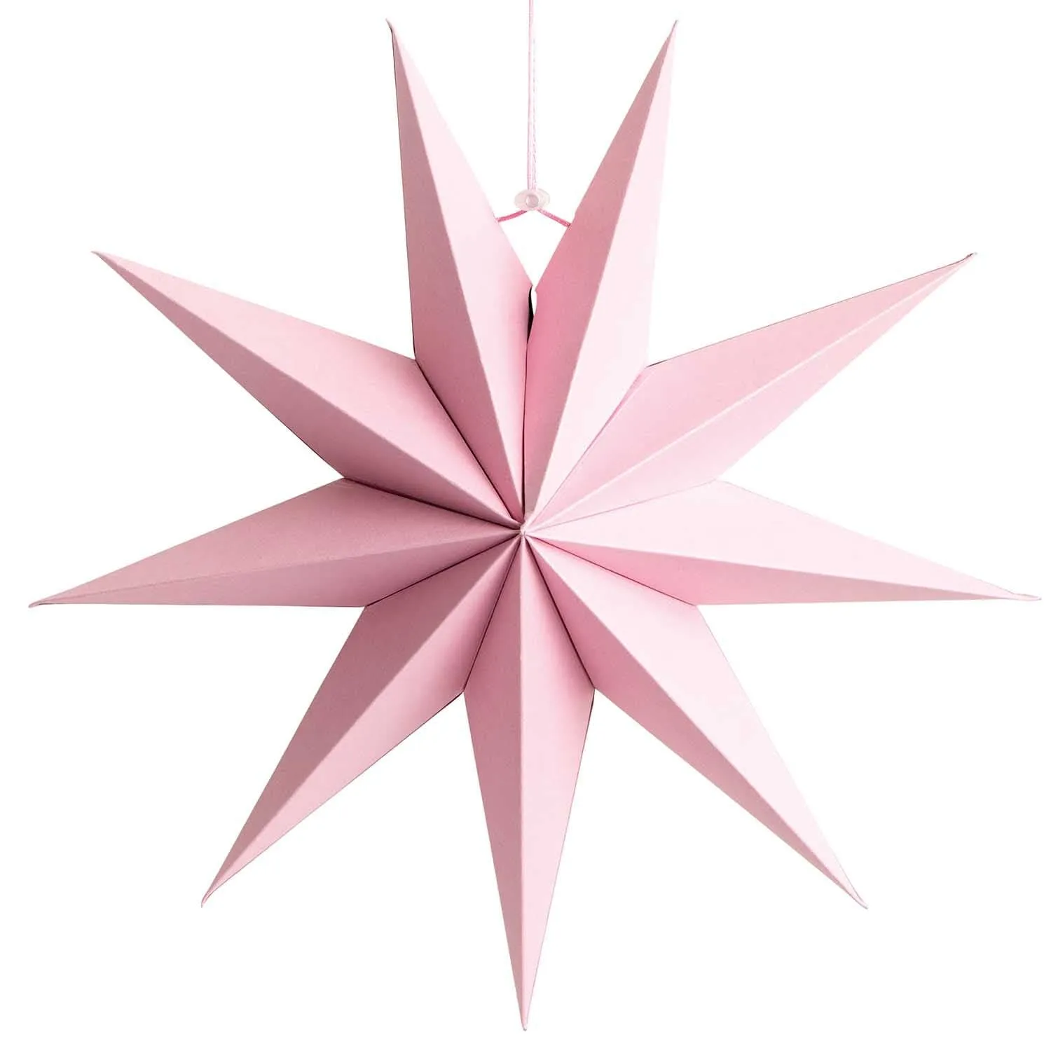 28cm Scandinavian Star Decoration - Matte Pink