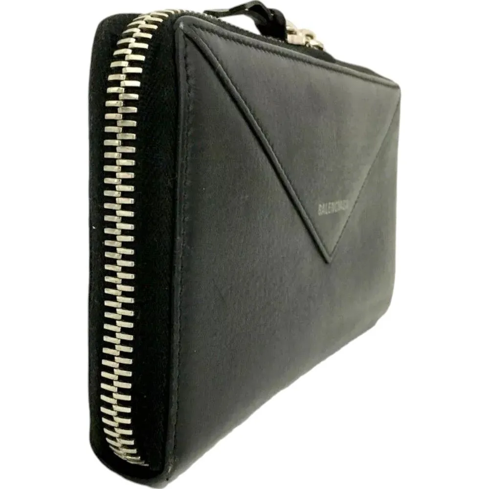 614230BB (L3) Balenciaga Wallet Long Black Leather