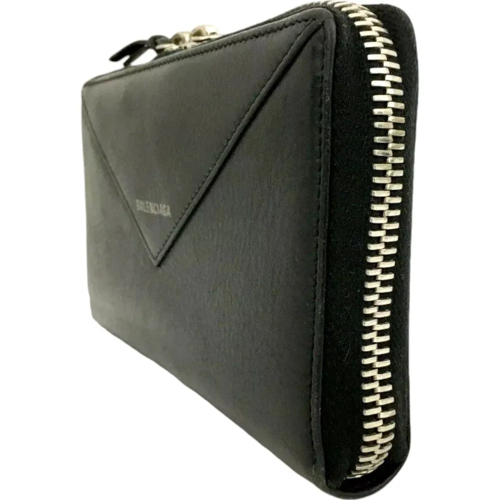 614230BB (L3) Balenciaga Wallet Long Black Leather