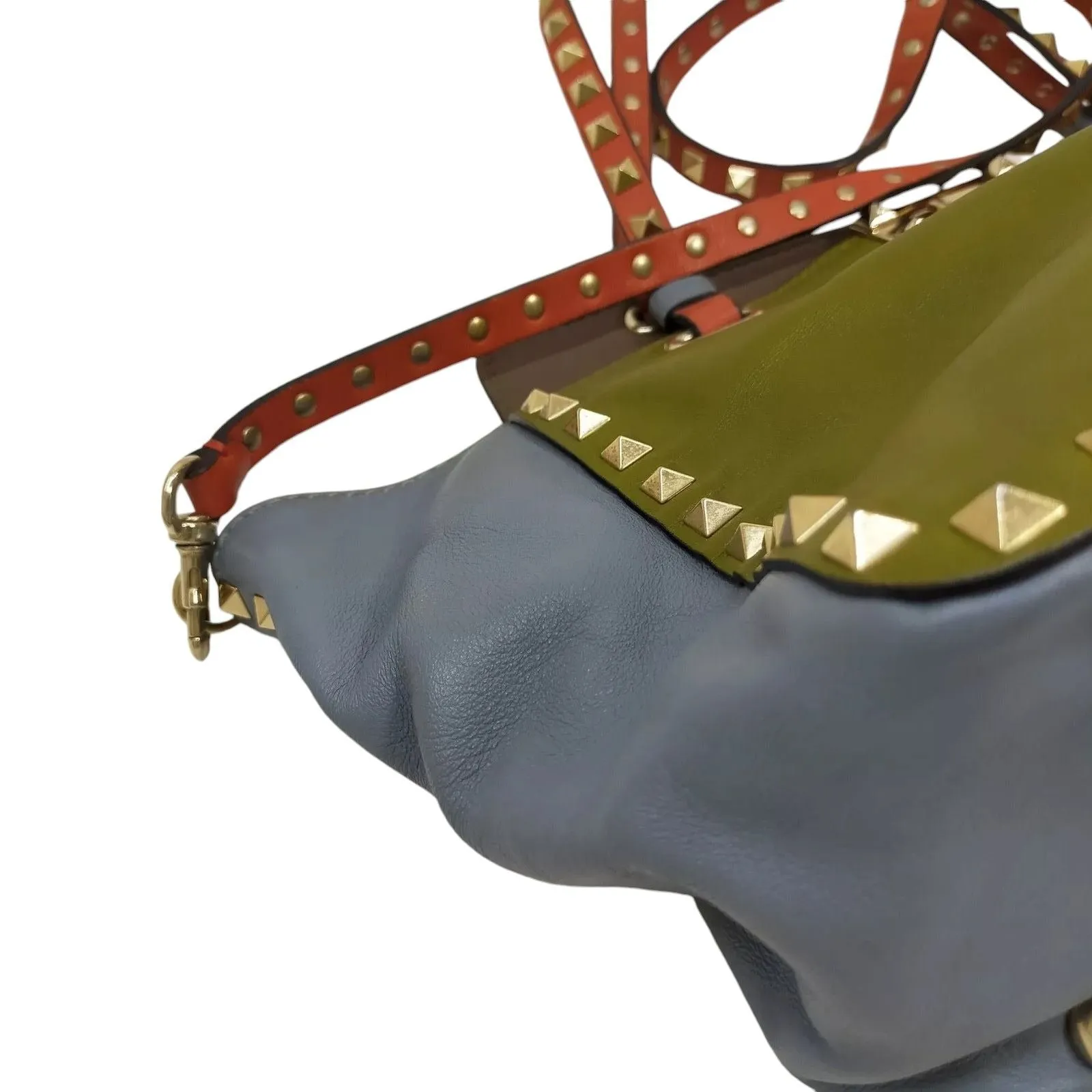 806385AT (X6) Valentino Garavani Crossbody Bag Green Leather