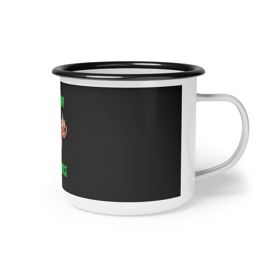 Affirmation Feminist pro choice 12oz Enamel Camping Mug - Her Body Her Choice