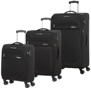 American Tourister Deep Dive- Set of 3 Expandable 4W Black