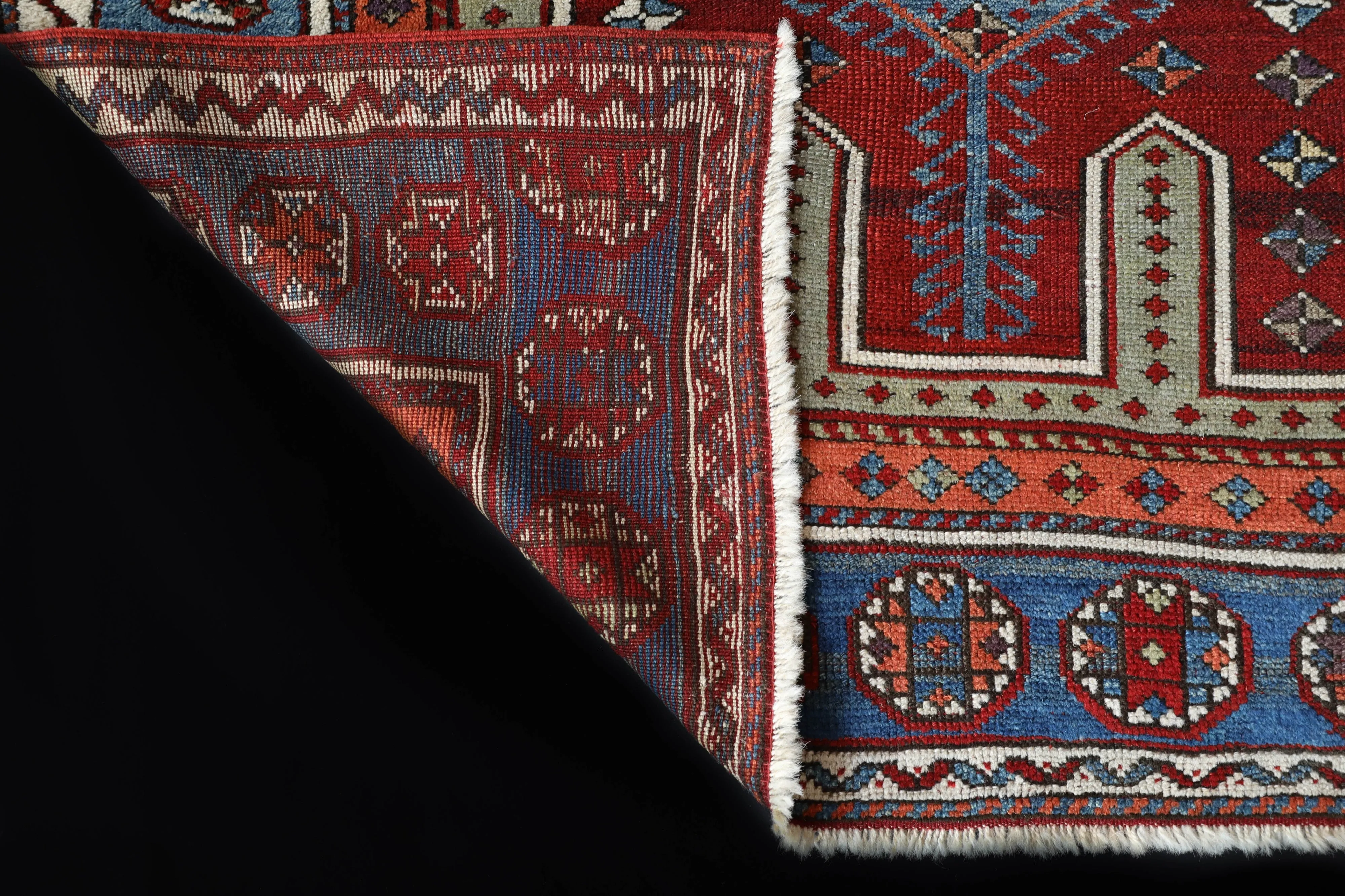 Antique Bergama Kozak Rug 4'2"x4'4"
