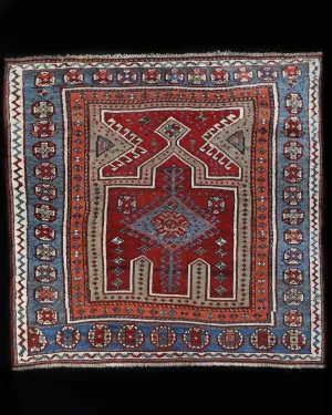 Antique Bergama Kozak Rug 4'2"x4'4"