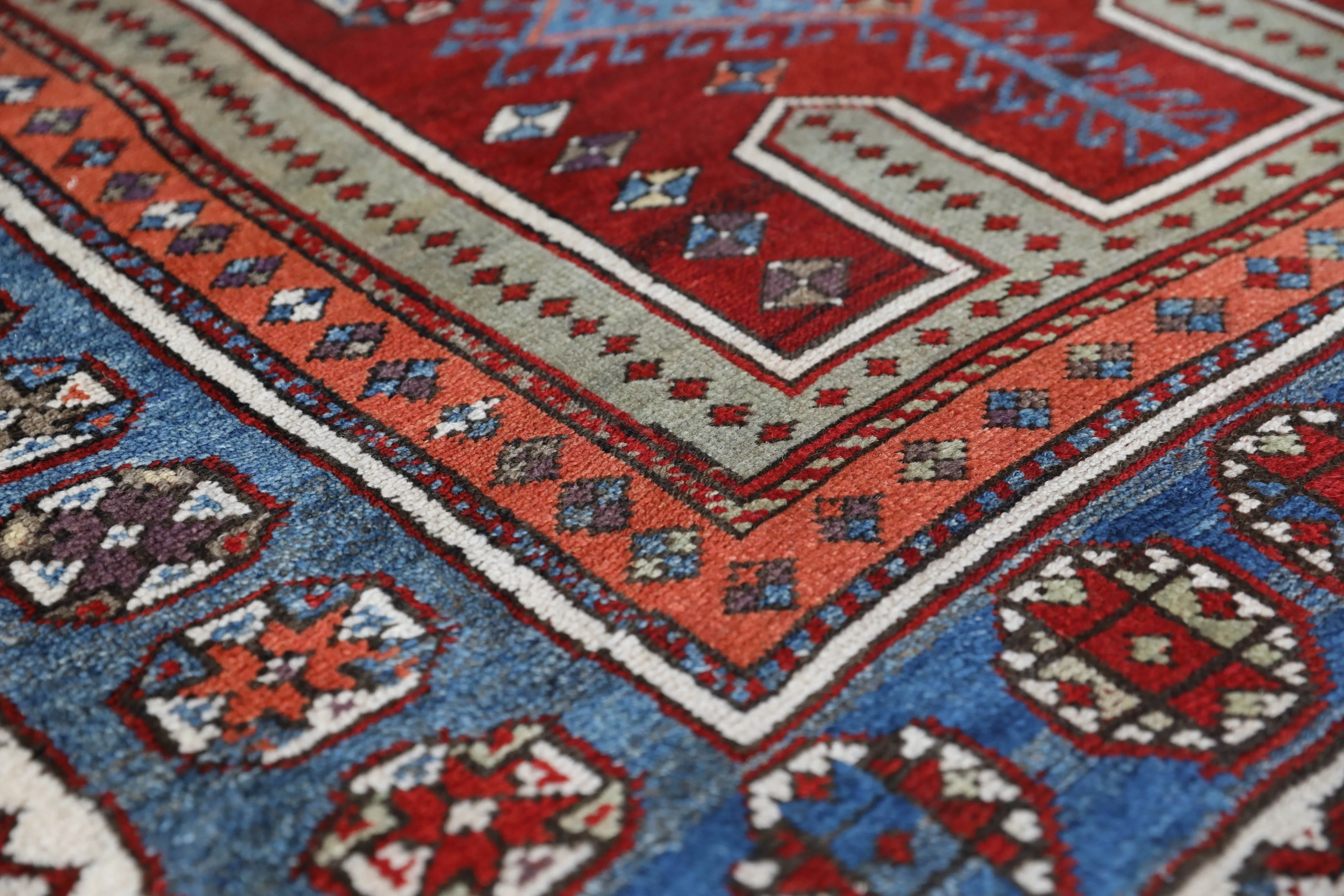 Antique Bergama Kozak Rug 4'2"x4'4"