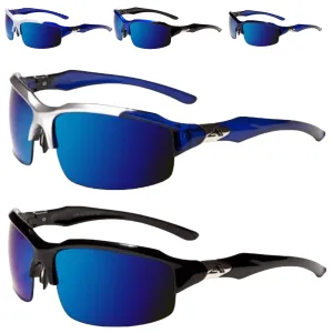 Arctic Blue Mirrored Sports Running Cycling Sunglasses