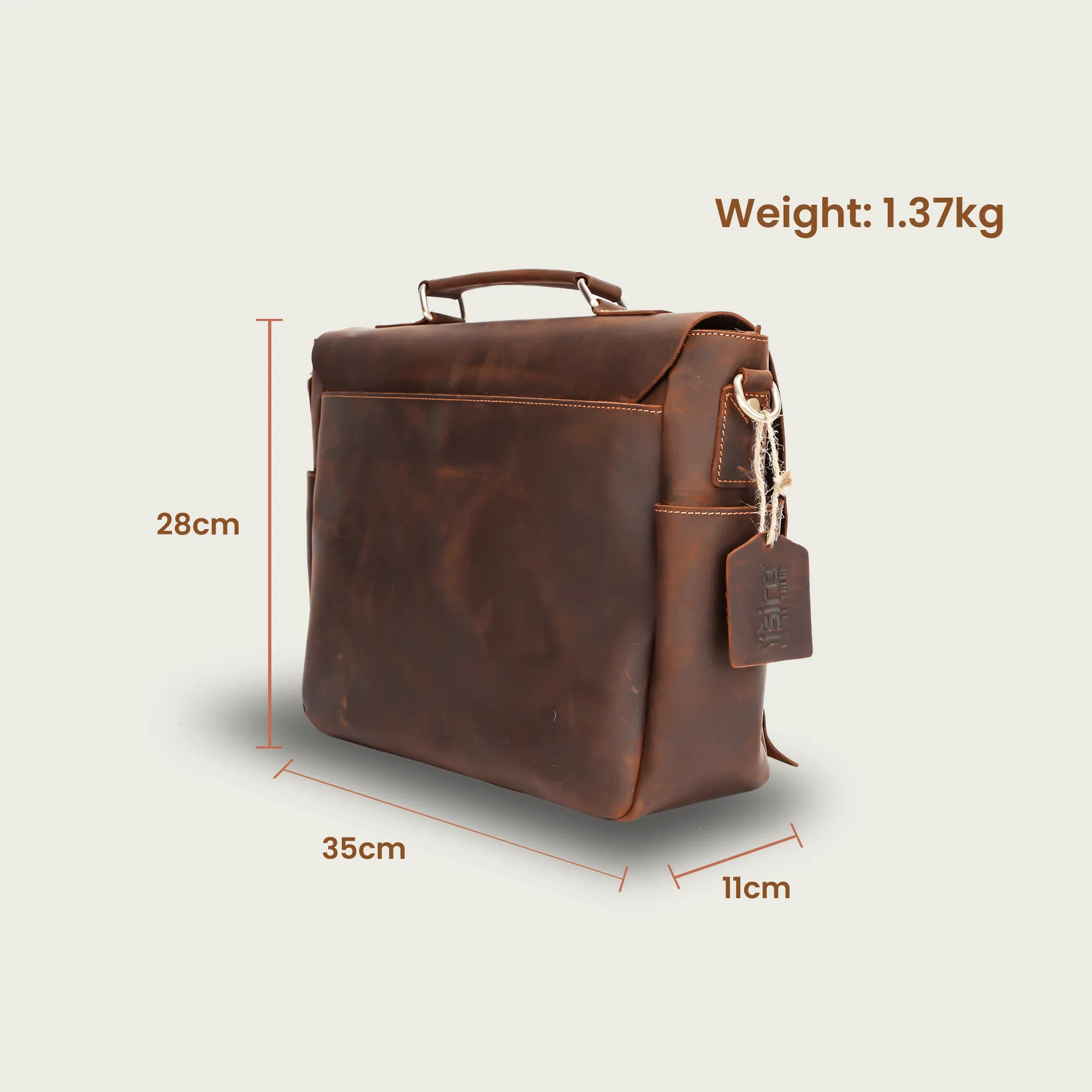 Ashton Leather Briefcase Bag