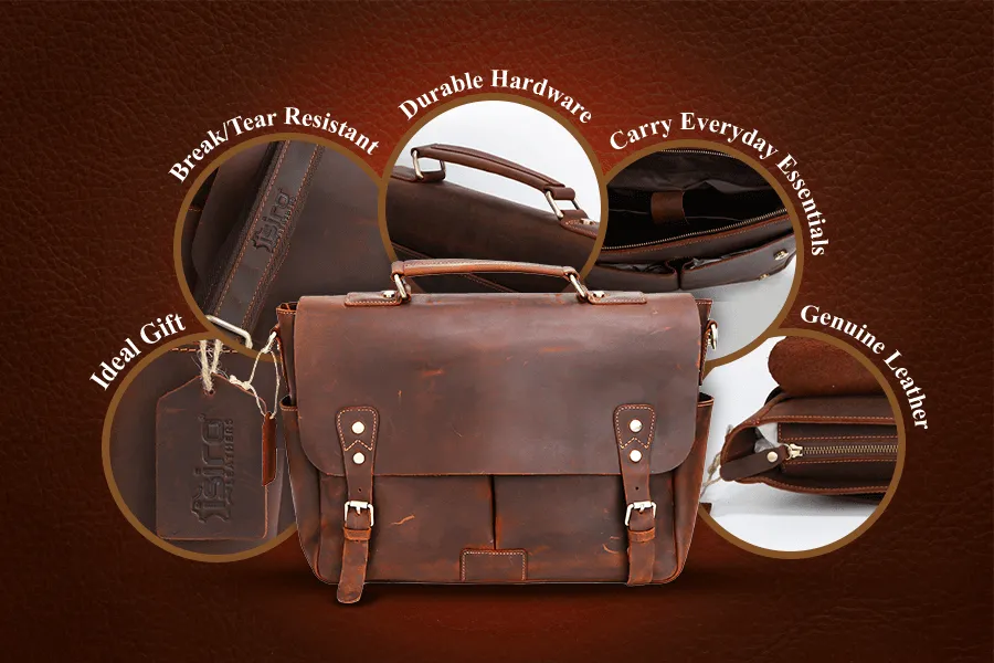 Ashton Leather Briefcase Bag