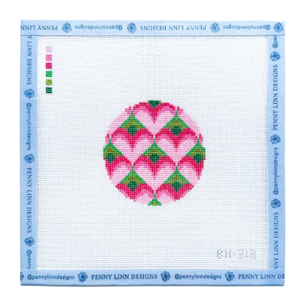Bargello Heart 3" Round