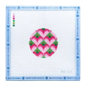 Bargello Heart 3" Round