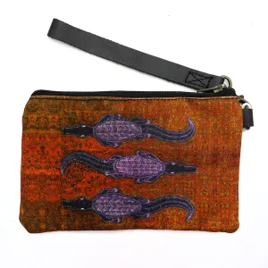 Better World Arts Pouch With Digital Design Featuring Crocodile By Edward Yunupingu