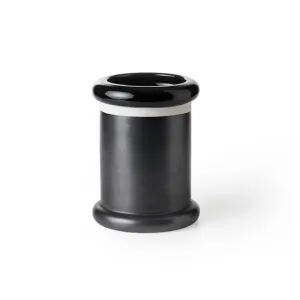 bitossi ettore sottsass black cylinder vase H28cm
