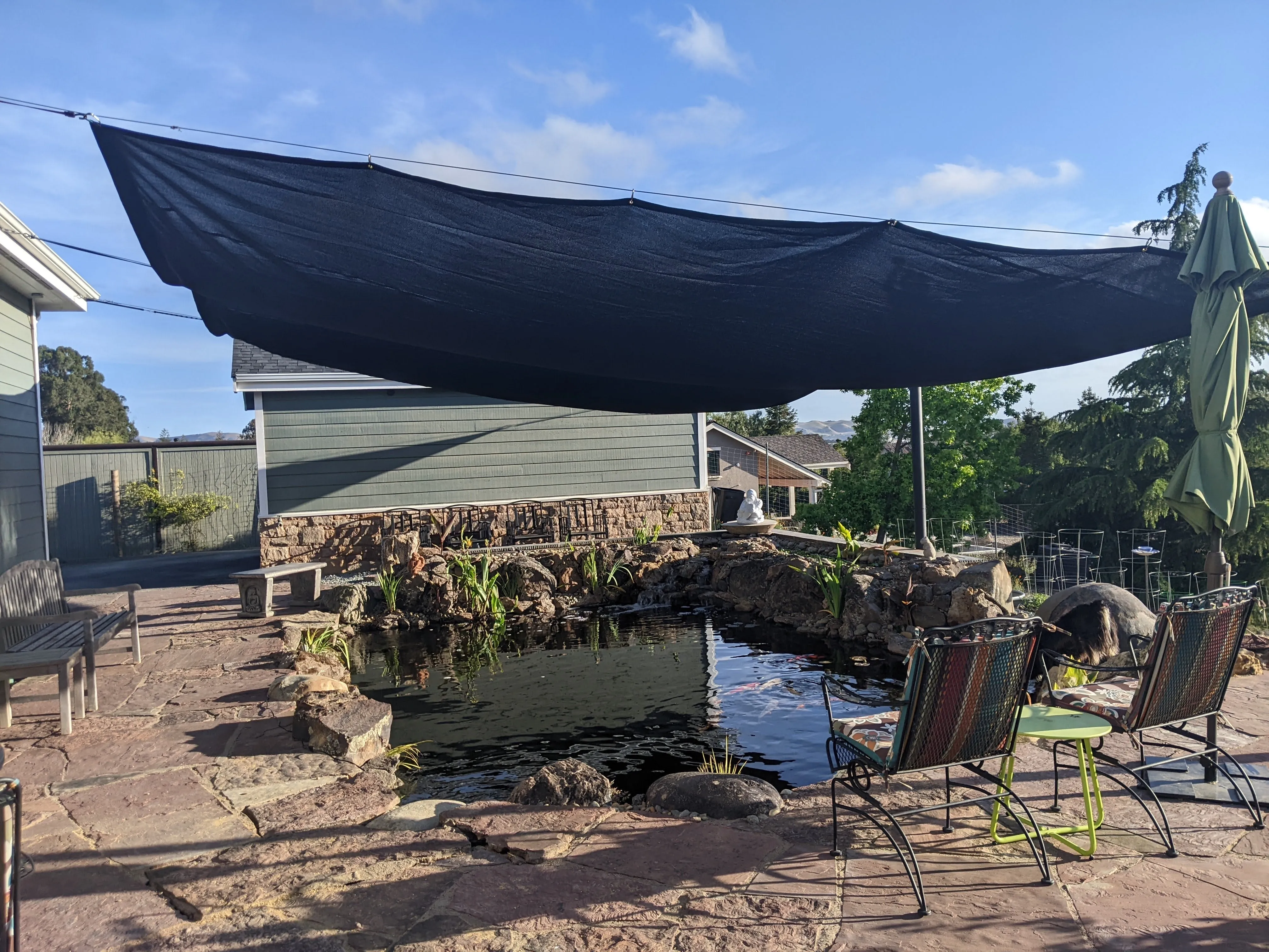 Black 86% Super Shade Mesh Tarp 6' x 20'