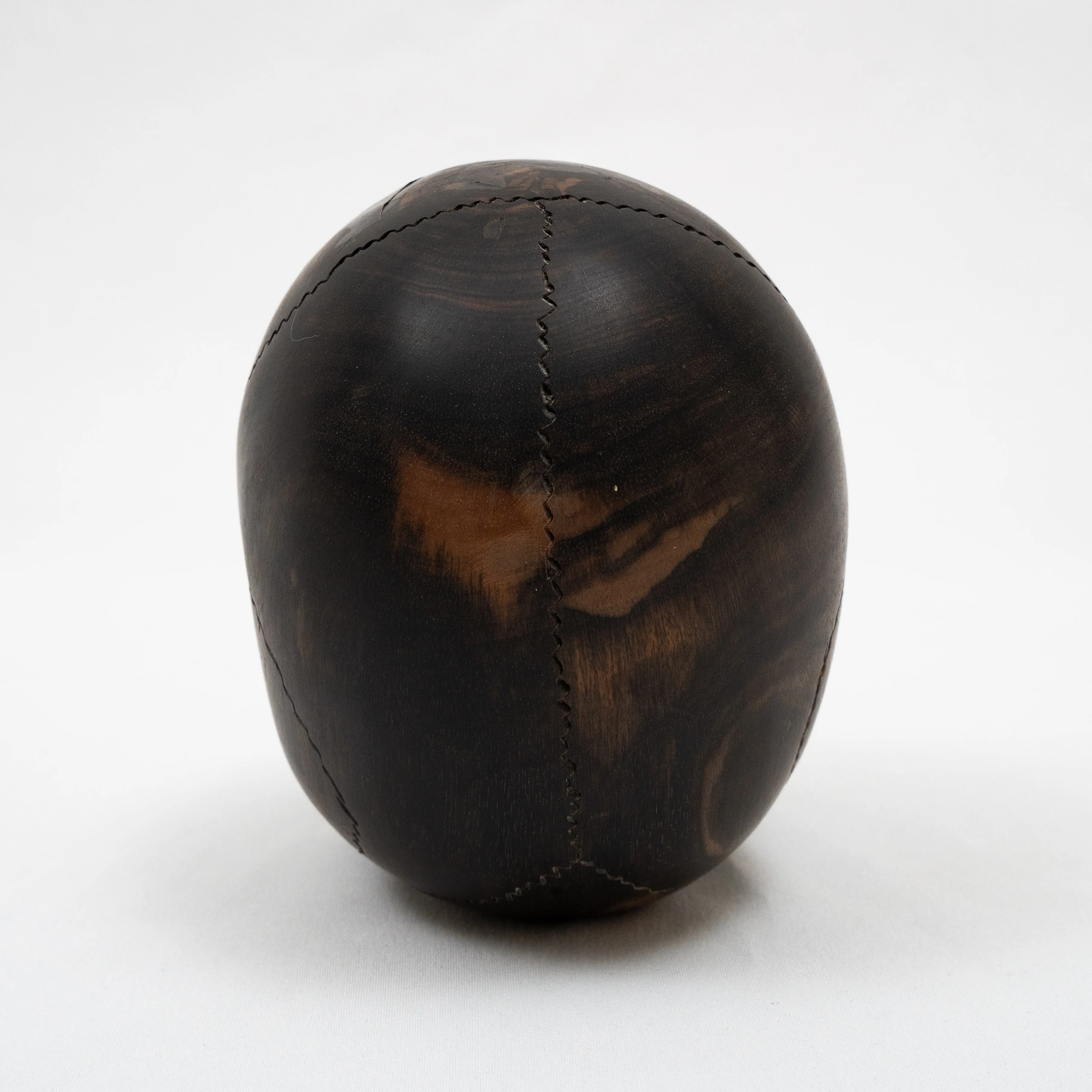 Black Ebony Wood Skull - Large 5.5" Hand Carved Human Skull Replica Skeleton Head