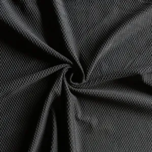 Black Mirage Nylon Lycra Mesh Fabric