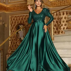 Bohemian Chic Wedding Guest Dress Deep V Swing Sexy Dress Trailing Banquet Evening Dress