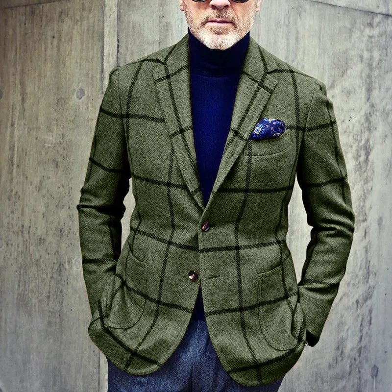 Bohemian Chic Wedding Guest Men Attire Plaid Casual Trend Blazer