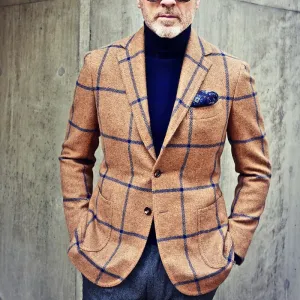 Bohemian Chic Wedding Guest Men Attire Plaid Casual Trend Blazer